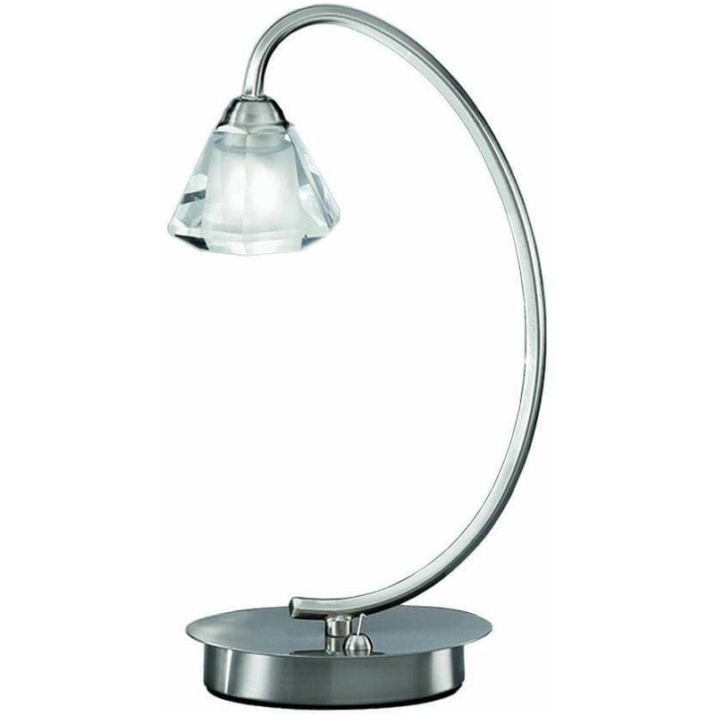 Twista Satin Nickel Crystal Table Lamp 1 Light