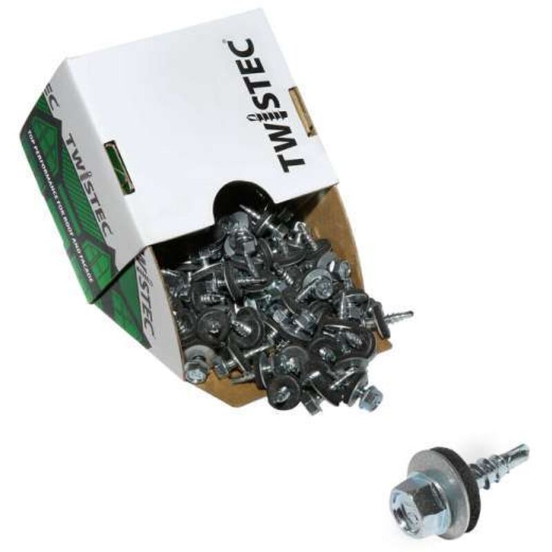 Sanundo - Twistec® 4,8X20 verzinkt blank, für 451M8P 100St./Pck 292BVZ48X20 Trapezblechschrauben