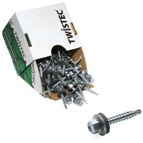 Twistec® 4,8X35 verzinkt blank, für 451M8P 100St./Pck 292BVZ48X35 Trapezblechschrauben