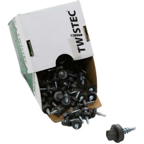 Twistec® Colorhead 6Kt-Bohrschraube 4,8X20 RAL 9007 Graualuminium 100St./Pck