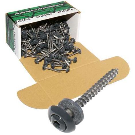 Twistec® Spenglerschraube 3tlg Color TX20 Edelstahl A2 4,5x45mm anthrazit VPE 100 Stück