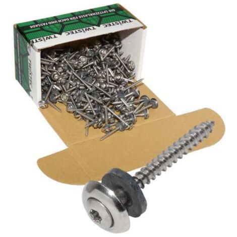 Twistec® Spenglerschraube 3tlg TX20 Edelstahl A2 4,5x45mm VPE 200 Stück