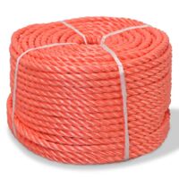 Twisted Rope Polypropylene 14 mm 100 m Orange