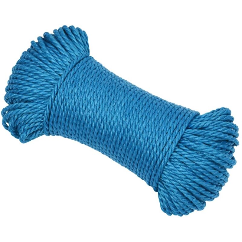 vidaXL Work Rope Blue 8 mm 50 m Polypropylene, Blue