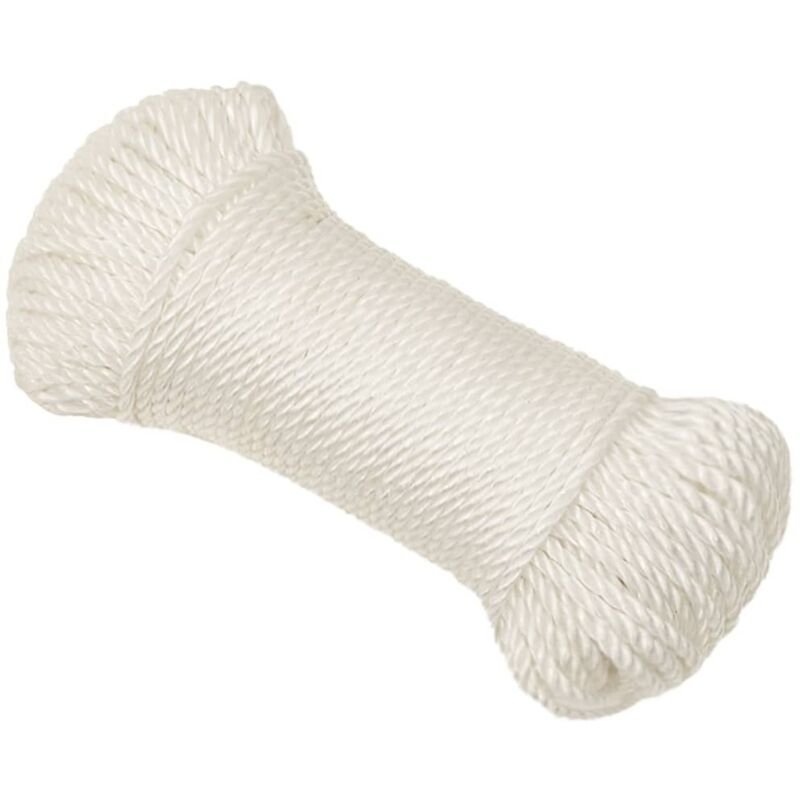 vidaXL Work Rope White 6 mm 500 m Polypropylene, White