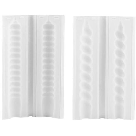 Twisted Taper Candle Mold Scented Candle Stick Mold-White-