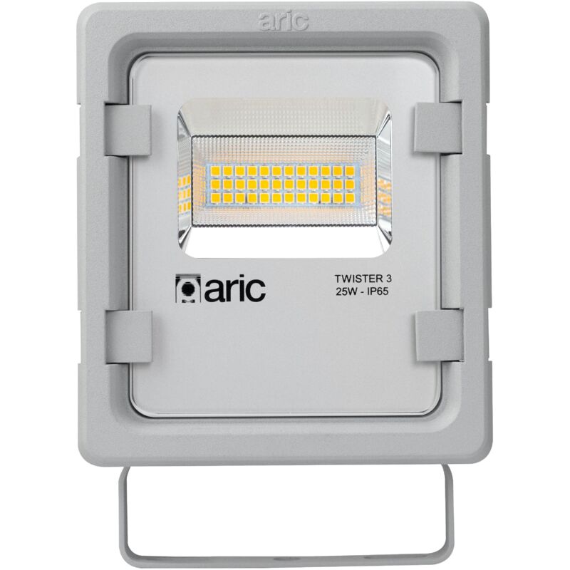 Twister 3 Proj. Ext. IP65 IK08 gris 90° led intégré 25W 4000K 3250lm Aric 50832