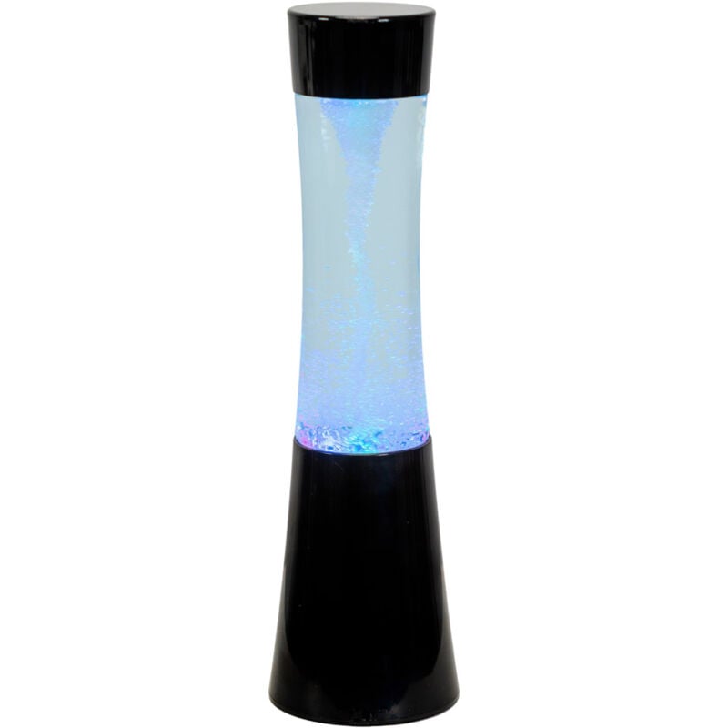 Twister Tornado lamp Clear Black Illuminated Decoration and Integrated led 1W Multicolour Bulb