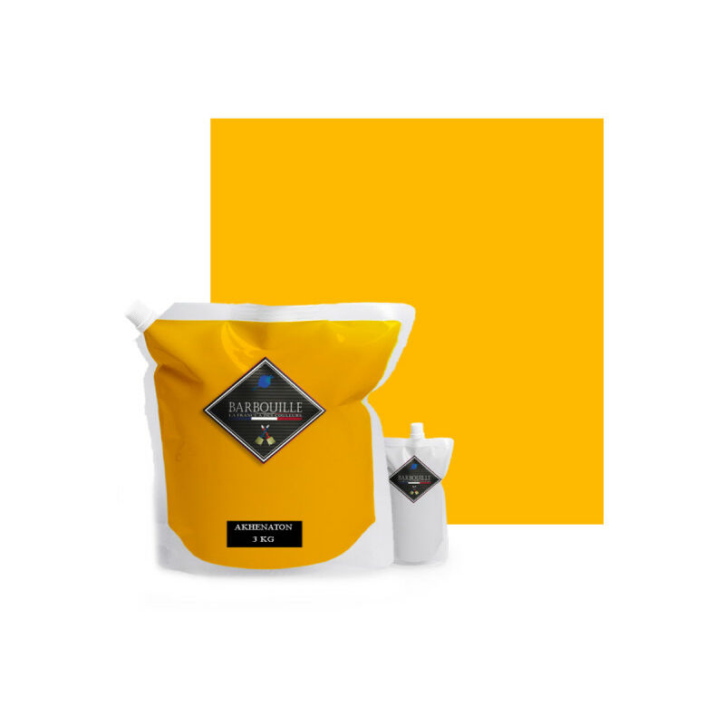 Two-component epoxy gloss paint/resin BARBOUILLE - For tiles, earthenware, laminates, PVC - 3kg - Yellow - Akhenaton