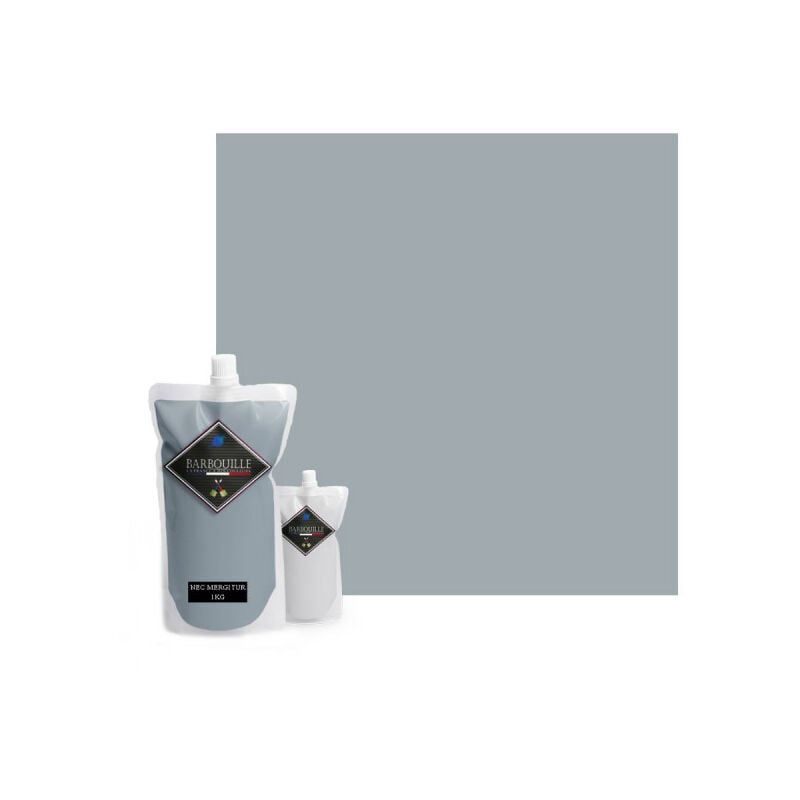 Barbouille - Two-component epoxy gloss paint/resin For tiles, earthenware, laminates, pvc - 1kg - Gris Nec mergitur