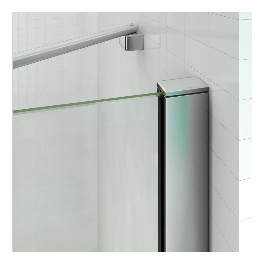 Two Frameless Pivot Hinge Doors Walk In Shower Enclosure Glass Screen Cubicle