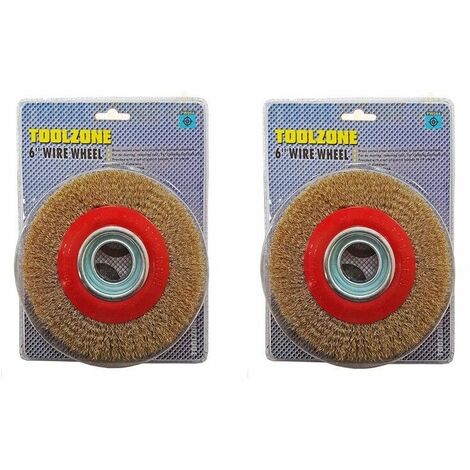 Wire Brush, Clipper 6 Wire Wheel for Angle Grinder, Coated Brass