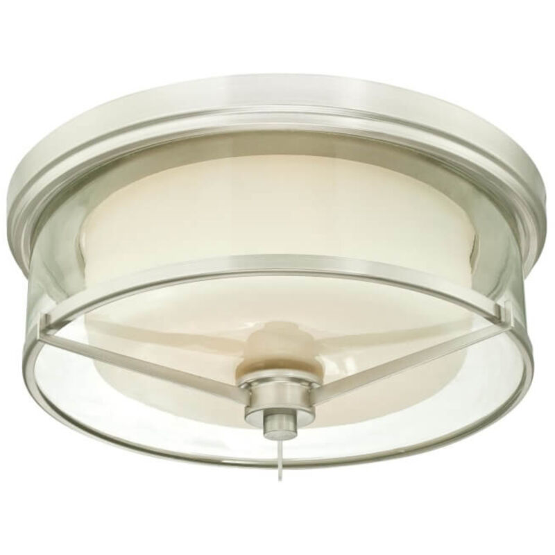 Two-Light Flush Mount Ceiling Light Glenford Wagon Wheel