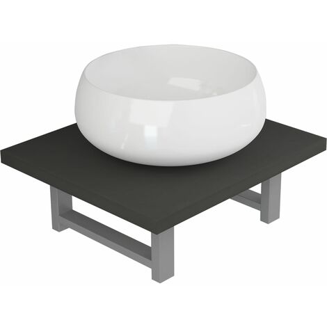 Two Piece Bathroom Furniture Set Ceramic Grey