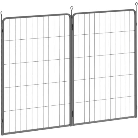 Two-Piece Dog Pen Expansion Pack for Large Dogs, 100cm Tall Animal Pen with Three Connecting Stakes
