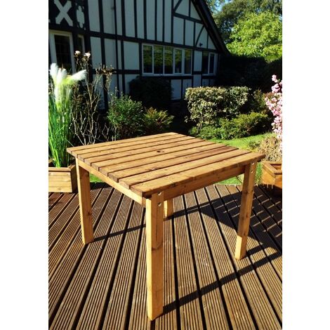 Two Seater Square Table Quality Wooden Garden Furniture - W100 x D100 x H80 - Fully Assembled