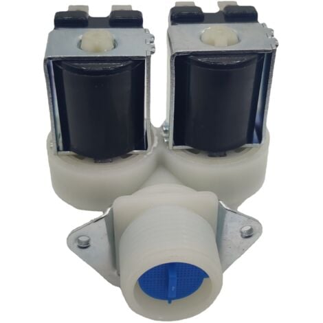 Two Way Solenoid Valve - For Washing Machine, Automatic Washing Machine Inlet Valve, Dishwasher Solenoid Valve European Drum Accessories, Ultrasonic Double Valve One Inlet and Two Outlets (G3/4)