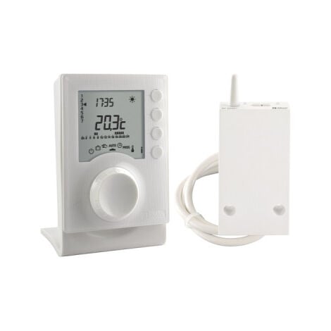 DELTA DORE Thermostat programmable chauffage Tybox 1137 - sans fil - avec 2 niveaux de consigne - thermostat à piles Réf. 6053064