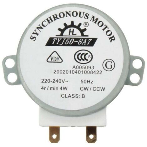 TYJ50-8A7 220-240V AC 4R/Min CW/CCW 50Hz Motor for Microwave Oven Turntable - RAPANDA