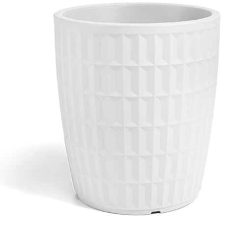 TYLE vase rond en résine 50 cm - jardinière moderne - Couleur : Blanc - Colore: Bianco