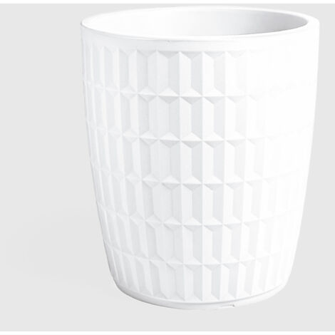 TYLE vase rond en résine 80 cm - jardinière moderne - Couleur : Blanc - Colore: Bianco