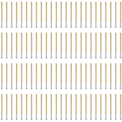 Typ-Q-Leiterplatten-Testspitzen aus Messing und Edelstahl, 100 Stück, 4 Kontakte, austauschbar, 5 A (Pogo-Pin für elektronische Prüfungen)