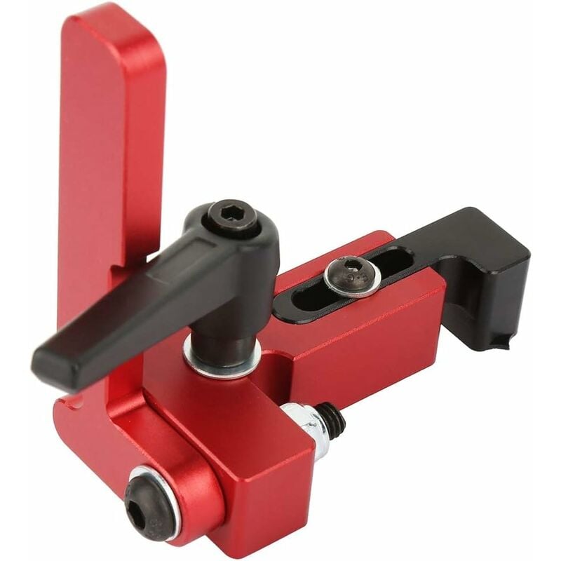 Aougo - Type-75 Outil de menuiserie Mitre Track Piste Stop t-Nut Dispositif de Limite de Longueur Précise Outil de Travail du Bois de Limite d'Onglet