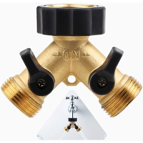 type two-way distributor for brass water pipe connection, suitable for water supply pipes