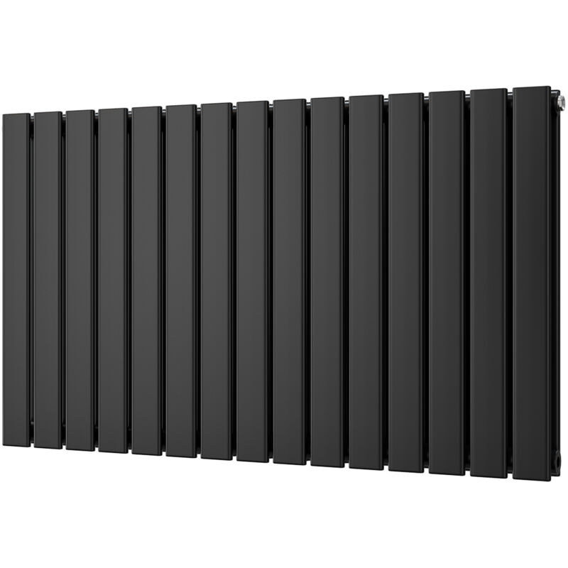 Image of Typhoon - Black Horizontal Radiator H600mm&hellip;