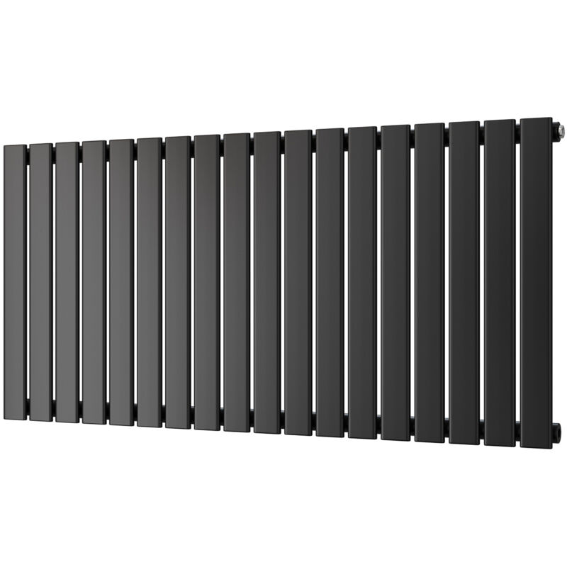Image of Typhoon - Black Horizontal Radiator H600mm&hellip;