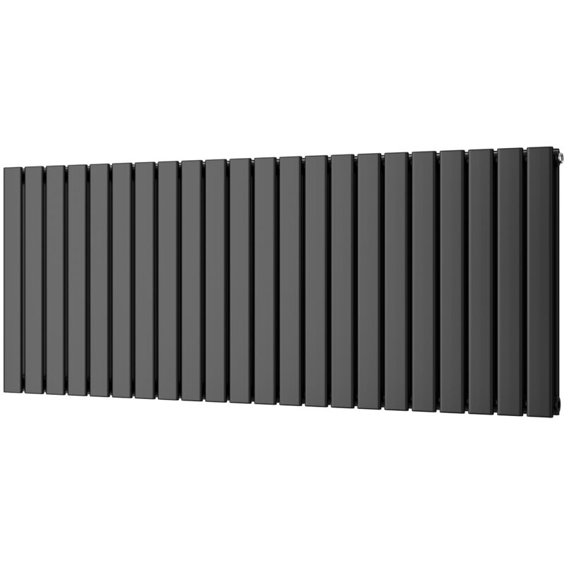 Image of Typhoon - Black Horizontal Radiator H600mm&hellip;