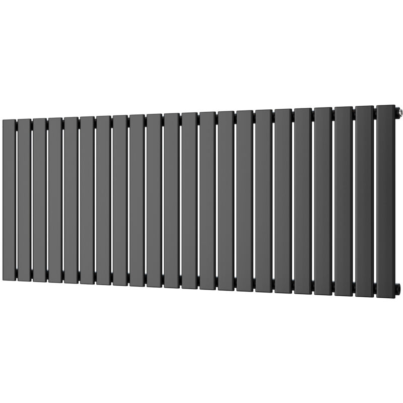 Image of Typhoon - Black Horizontal Radiator H600mm&hellip;