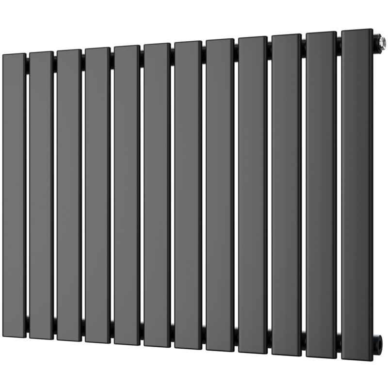 Image of Typhoon - Black Horizontal Radiator H600mm&hellip;