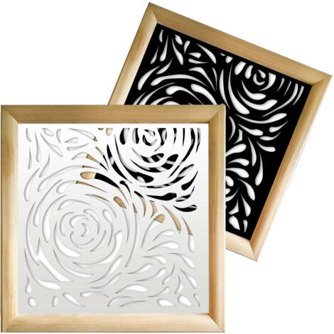 TYPHOON - Moduli Decorativi in Legno e PVC - Colore: nero - Misura: 48x48 cm