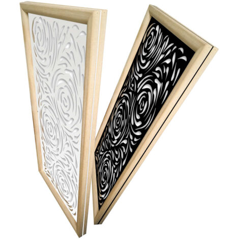 TYPHOON - Moduli Decorativi in Legno e PVC - Misura: 47x94 cm - Colore: nero