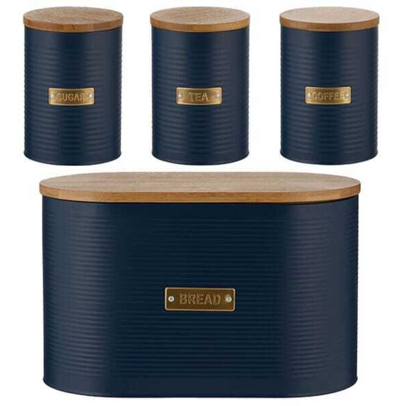Otto Navy 4 Piece Kitchen Storage Set - Typhoon