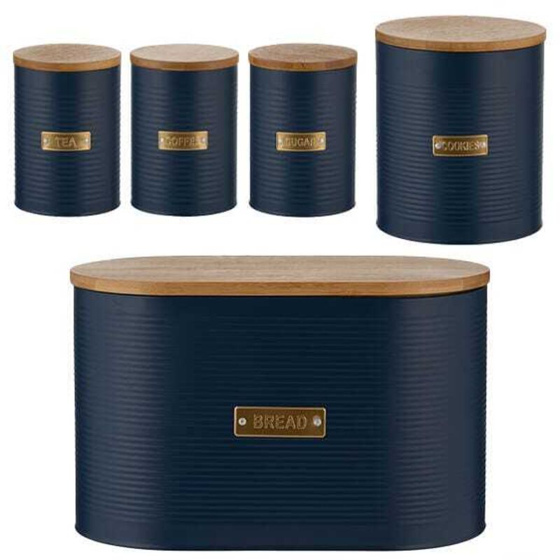Otto Navy 5 Piece Kitchen Storage Set - Typhoon