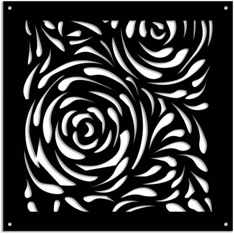 TYPHOON - Pannello in PVC traforato - Parasole - Misura: 98x98 cm - Colore: nero