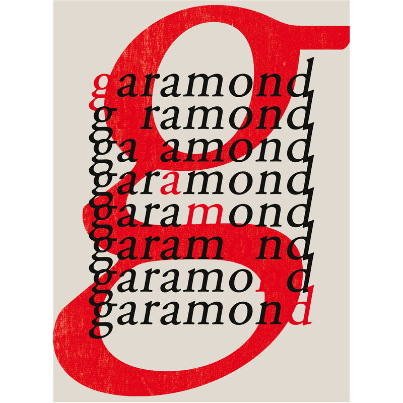 

TYPO - Póster Artístico Firmado – Garamond - 60x80cm