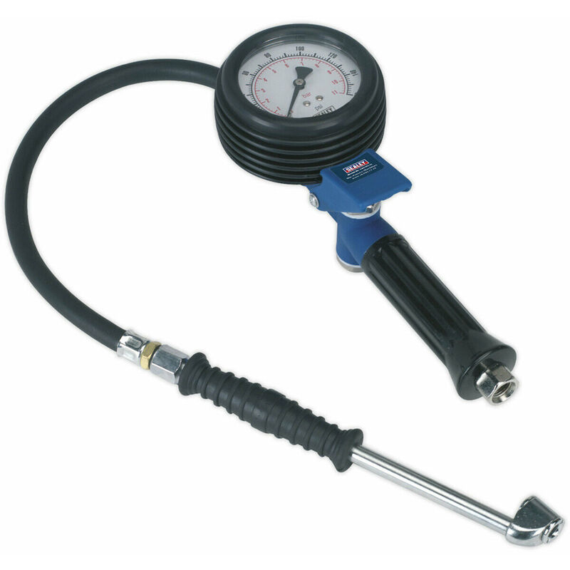 Loops - Tyre Inflator - Push-On Connector - 400mm Hose - 1/4' bsp - extra large gauge