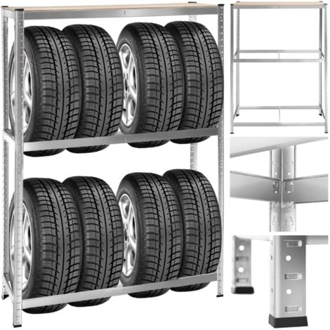 Tyre rack for up to 8 tyres - tyre storage, wheel rack, tyre shelf