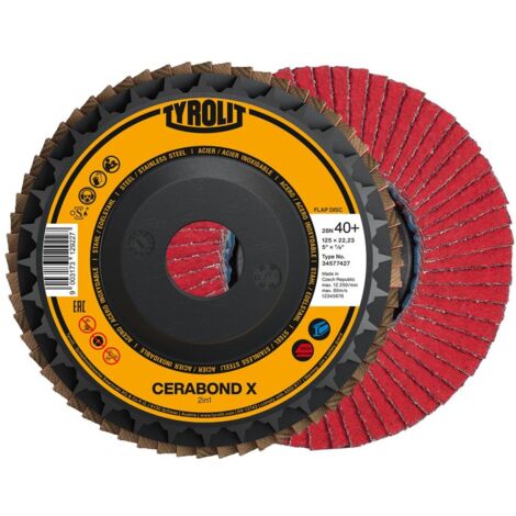 TYROLIT Fächerschleifscheibe CERABOND X125mm CA-40 gew.