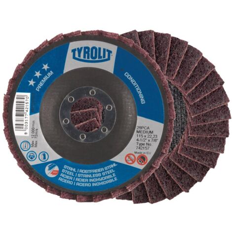 TYROLIT Fächerschleifscheibe Vlies SCM-A 115x22mm medium