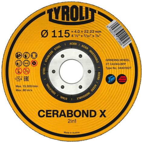 TYROLIT Schruppscheibe CERABOND X115x7mm CA24Q-BFK