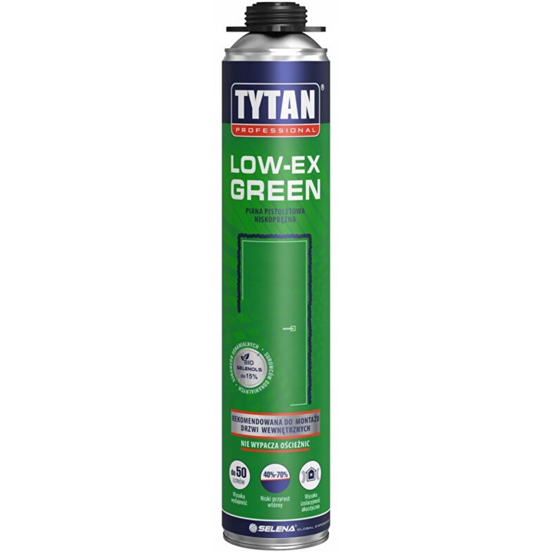 Tytan piana pistoletowa niskoprężna low-ex green 750ml professional
