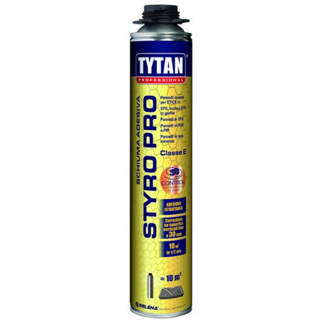 Tytan schiuma adesiva per cappotto styro pro a pistola  ml.750 - Tytan
