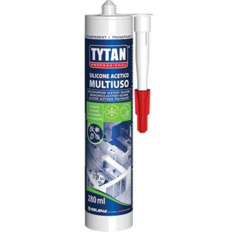 Tytan SILICONE ACETICO UNIVERSALE MULTIUSO  ml. 280 - Trasparente 24 PZ