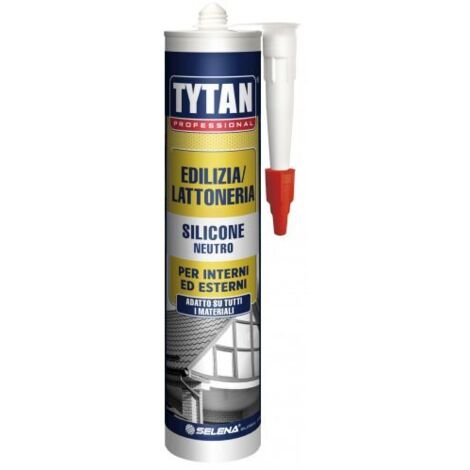 Tytan SILICONE EDILIZIA NEUTRO EDILIZIA/LATTONERIA ml. 300 - Bianco 24 PZ