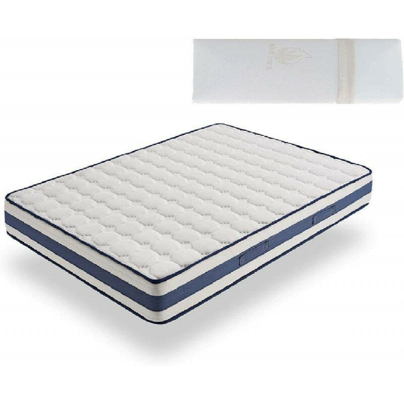 

Tz40-Colchon Viscoelastico 105 X 200 Cm + Almohada Viscoelastica 100%, Nucleo Alta Densidad Transpirable, Lado Verano-Invierno, Altura 22 Cm