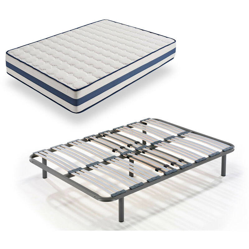

Hogar24 - Tz40 - Colchon Viscoelastico + Multilaminas Con Patas, Medida 80x190 Cm, Nucleo Alta Densidad Transpirable, Lado Verano-invierno Con Tejido